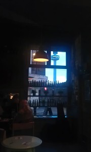 View out the window of Bier bar.