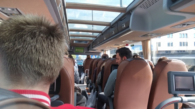On the bus to Prague